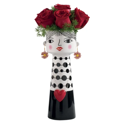 Vaso H. 29 cm portafiori in ceramica