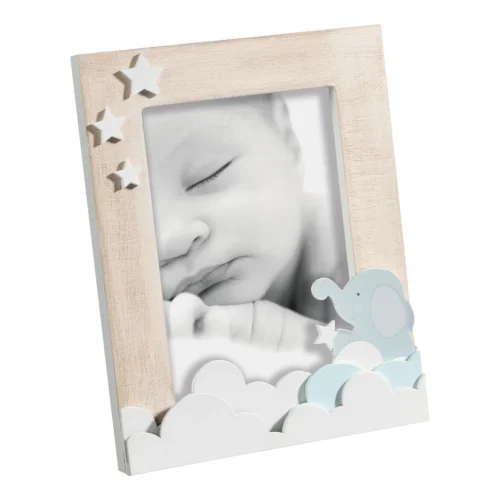 Cornice portafoto in legno 13 x 18 cm celeste