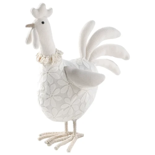 Gallina H. 35 cm decorazione con pizzo