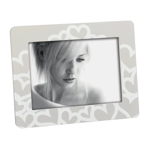 Cornice portafoto in MDF laccato 13 x 18 cm tortora