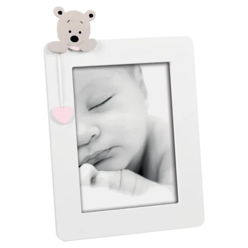 Cornice portafoto in MDF laccato 13 x 18 cm rosa