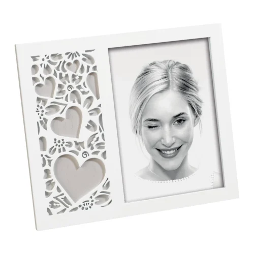 Portafoto in MDF su due livelli 13 x 18 cm