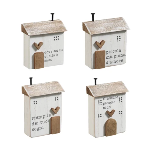 Set di 4 casette in legno