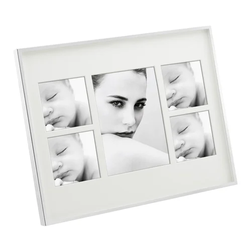 Portafoto multiplo cornice multipla in metallo lucido