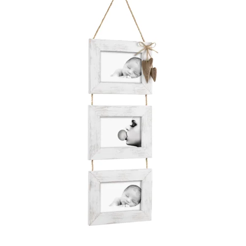 Portafoto triplo cornice multipla in legno