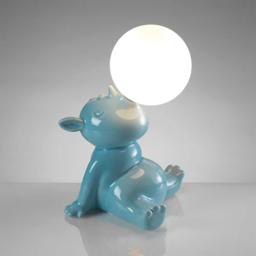 Lampada LED rinoceronte H. 27,5 cm da tavolo