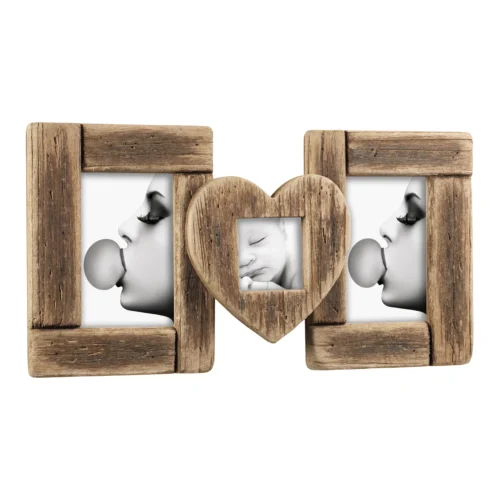 Portafoto triplo in legno