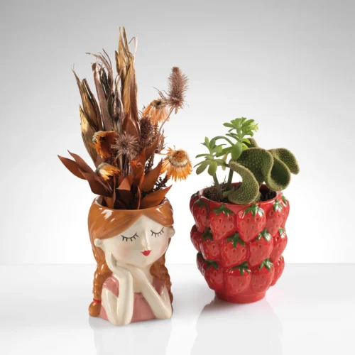 Set due vasi in ceramica
