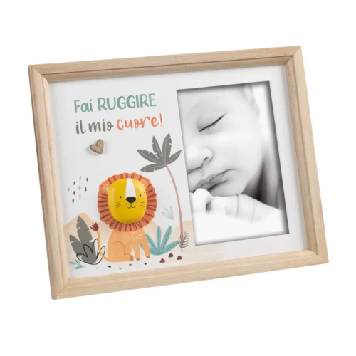 Portafoto in legno naturale 10 x 15 cm