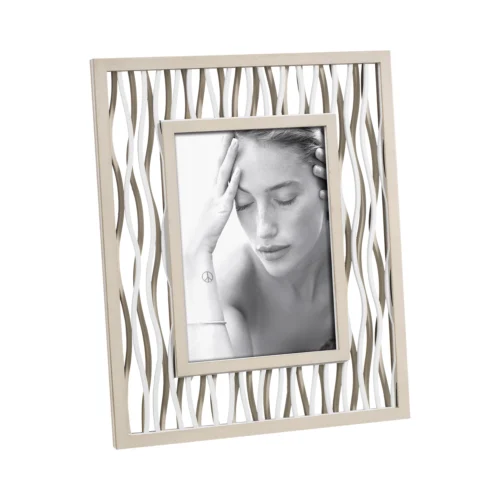 Cornice portafoto in legno 13 x 18 cm bianco
