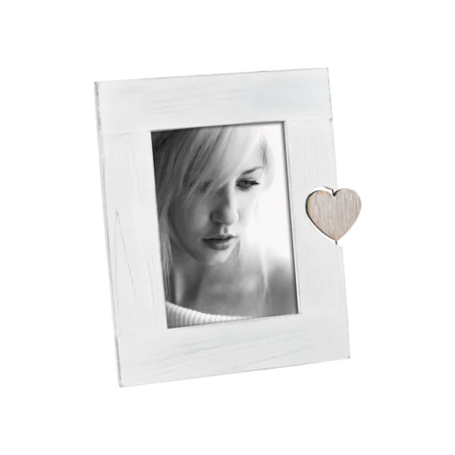 Cornice portafoto in legno 13 x 18 cm bianco
