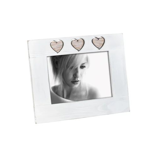 Cornice portafoto in legno 13 x 18 cm bianco