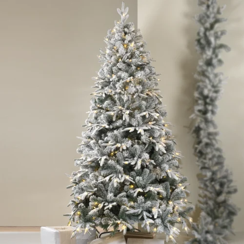 Abete LED con neve H. 180 cm