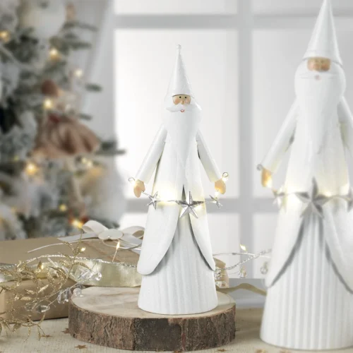 Santa claus LED H. 29,5 cm in metallo