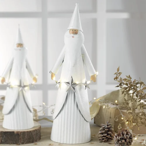 Santa claus LED H. 40 cm in metallo