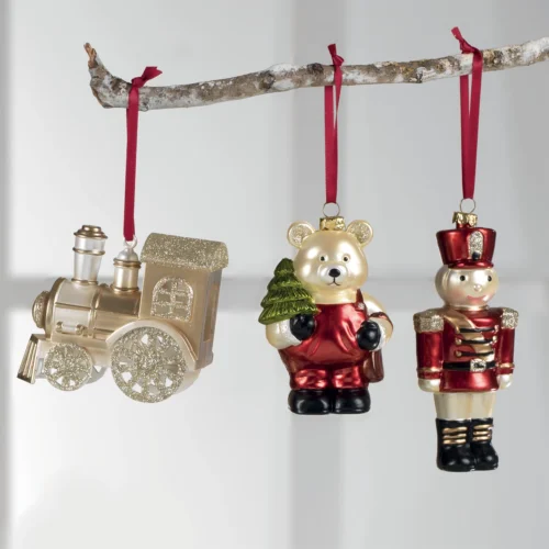 Set di 3 decorazioni da appendere in pp