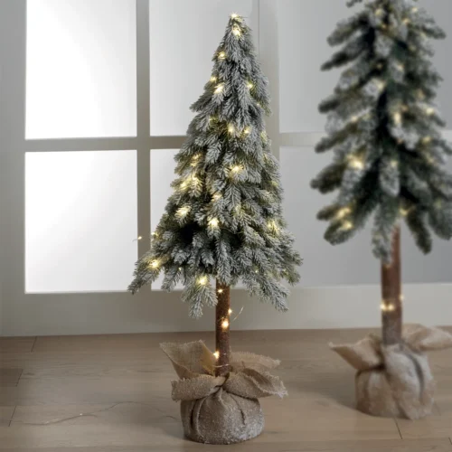 Albero LED H. 100 cm pino innevato