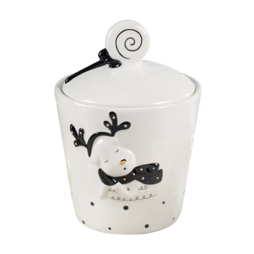 Barattolo renna in ceramica H. 22 cm
