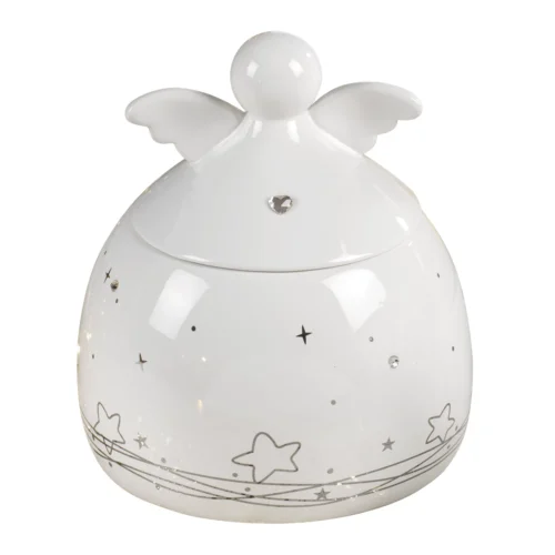 Barattolo angelo in ceramica H. 18 cm