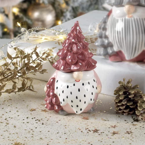Barattolo santa claus in ceramica H. 16 cm
