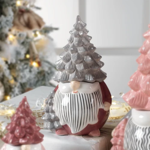 Barattolo santa claus in ceramica H. 22,7 cm