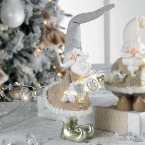 Santa claus LED H. 33 cm in resina
