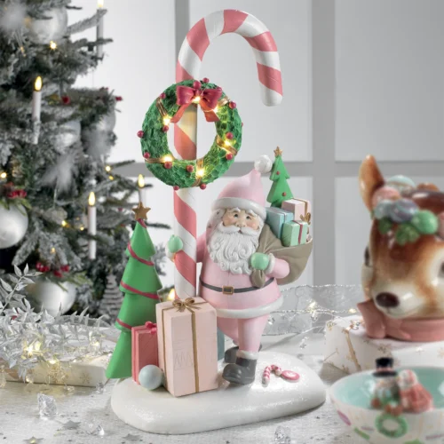 Decorazione Santa Claus LED in resina