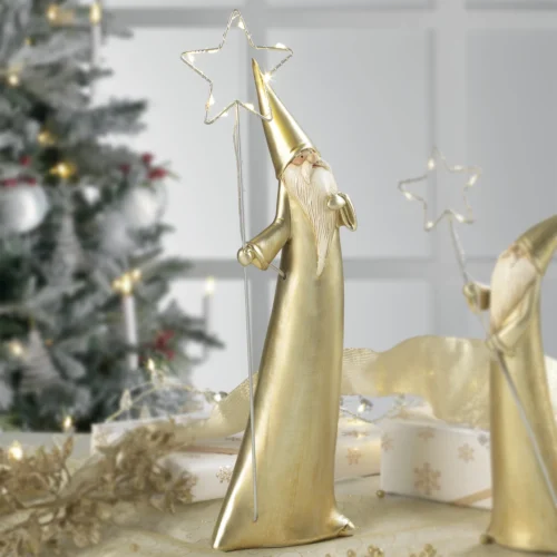 Santa claus LED H. 37,5 cm in resina