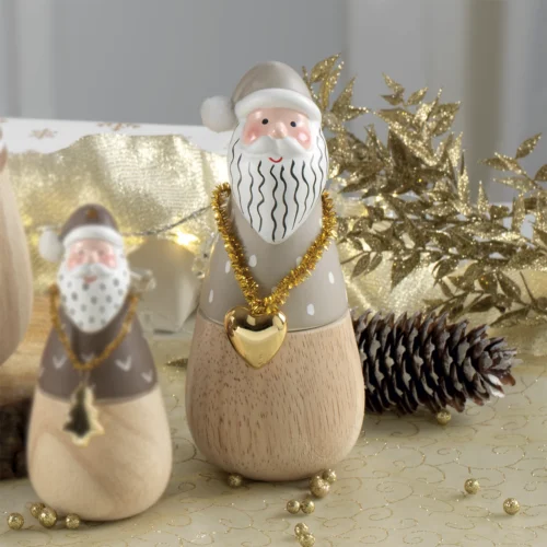 Santa claus H. 16,5 cm in ceramica