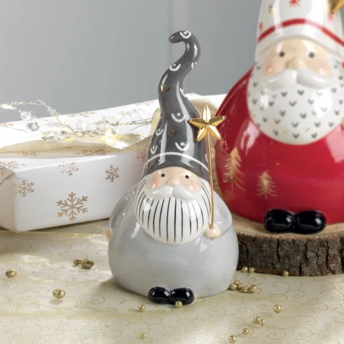 Santa claus H. 20 cm in ceramica