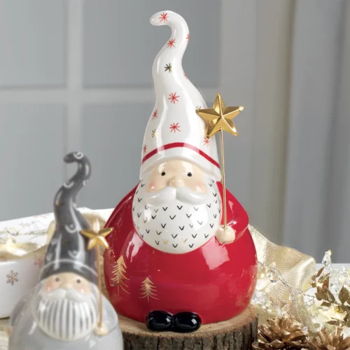 Santa claus H. 28 cm in ceramica