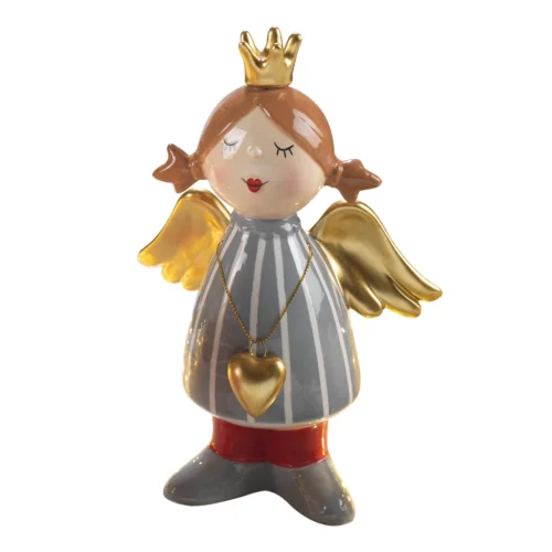 Angelo in ceramica H. 19,5 cm
