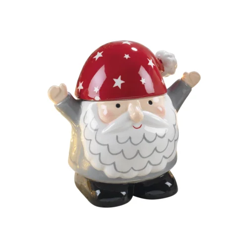 Barattolo Santa Claus in ceramica H. 14 cm