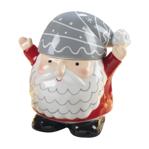 Barattolo Santa Claus in ceramica H. 18 cm