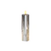 Candela LED metallizzata H. 19 cm Argento