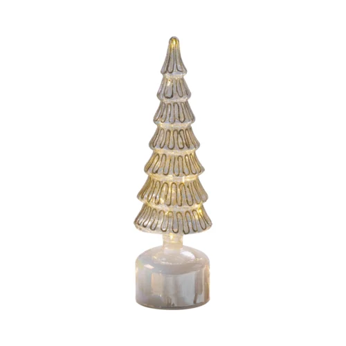 Abete LED H. 32,5 cm in vetro