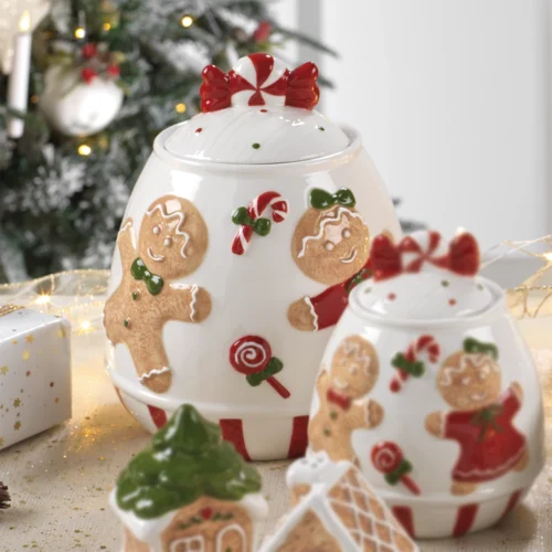 Barattolo gingerbread in ceramica H. 20,5 cm
