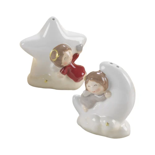 Set sale e pepe angeli in ceramica