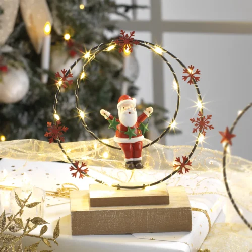 Decorazione LED santa claus H. 20 cm