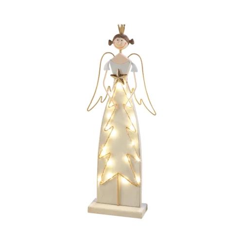 Angelo LED in legno H. 28 cm