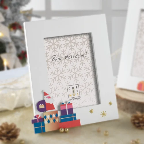 Portafoto babbo natale in MDF laccato 13 x 18 cm