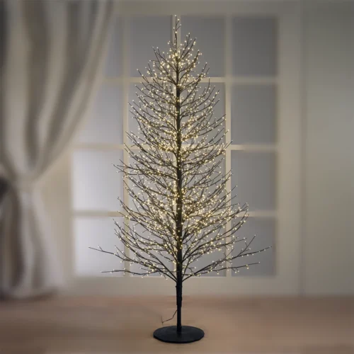 Albero con 2000 luci flash a LED H. 180 cm
