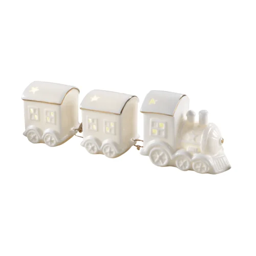 Trenino LED in porcellana lucida con luce le