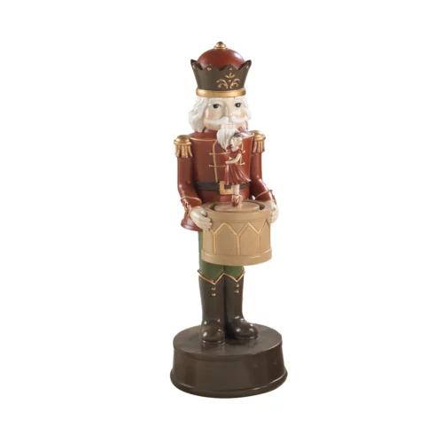 Soldato con carillon e ballerina H. 32 cm