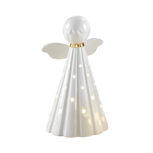 Angelo LED in ceramica H. 20 cm