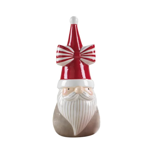 Santa claus H. 29,5 cm decorazione babbo natale in ceramica