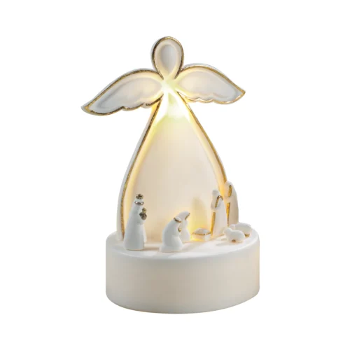 Presepe LED in porcellana H. 15 cm