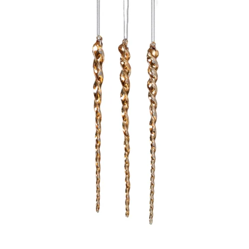 Set di 6 decorazioni in vetro da appende H. 25 cm