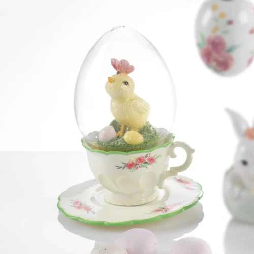 Decorazione H. 15 cm cloche in resina