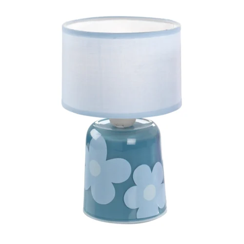 Alternative view of Lampada LED ricaricabile in vetro con paralume in tela